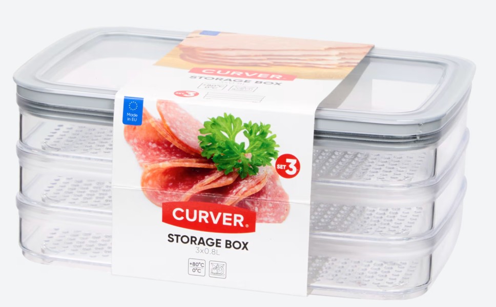 curver bakjes action 800 ml 3 stuks